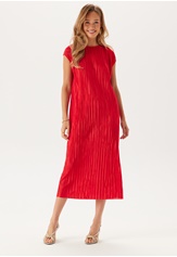 pleated-cap-sleeve-dress-red