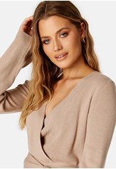BUBBLEROOM Samantha knitted wrap top