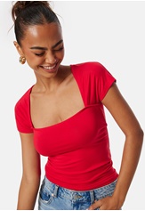 square-neck-short-sleeve-top-red