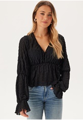 v-neck-flounce-blouse-black