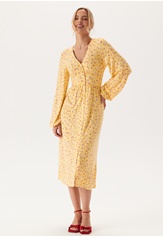 volume-sleeve-midi-button-dress