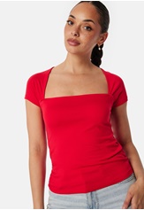 square-neck-short-sleeve-top-red