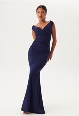 bardot-pleat-maxi-dress-dark-blue