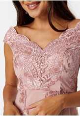 Goddiva Embroidered Lace Dress