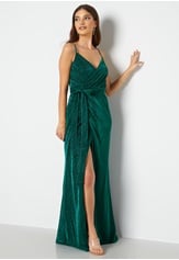 glitter-wrap-front-maxi-dress-emerald