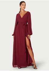 long-sleeve-chiffon-dress-berry