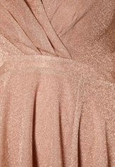 Goddiva Curve Glitter Wrap Front Maxi Dress With Split