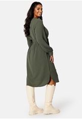 Happy Holly L/S Belted Dress
