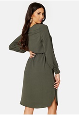 Happy Holly L/S Belted Dress