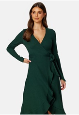 lianna-structure-frill-dress-dark-green