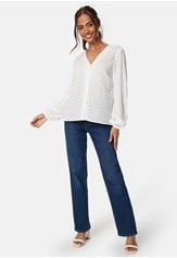 Happy Holly Broderie Anglaise V-Neck Blouse