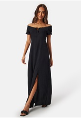 Happy Holly Structure Maxi Slit Dress