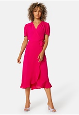 short-sleeve-wrap-dress-hot-pink
