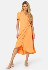 short-sleeve-wrap-dress-orange