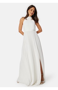 Bubbleroom Occasion Pleated Halter Neck Wedding  Gown