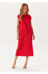 BUBBLEROOM Pleated Cap Sleeve Dress