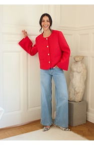 Chiara Forthi Wide Sleeve Bouclé Jacket