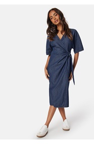 Happy Holly Denim Wrap Dress