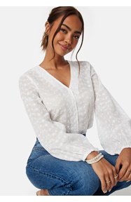 Happy Holly Broderie Anglaise V-Neck Blouse