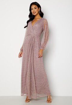 AngelEye Long Sleeve Sequin Dress Lavender bubbleroom.se