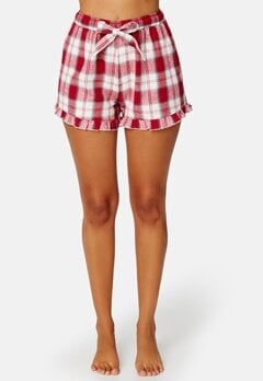 BUBBLEROOM Dina flannel pyjama shorts Red / Checked bubbleroom.se