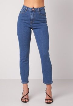 BUBBLEROOM Lana high waist jeans Medium blue bubbleroom.se