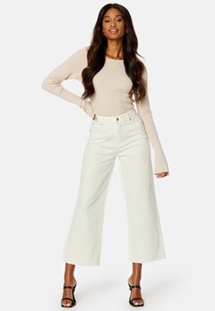 BUBBLEROOM Liv Cropped Jeans Offwhite bubbleroom.se