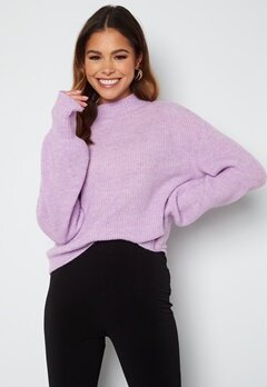 BUBBLEROOM Madina knitted sweater Dusty lilac bubbleroom.se
