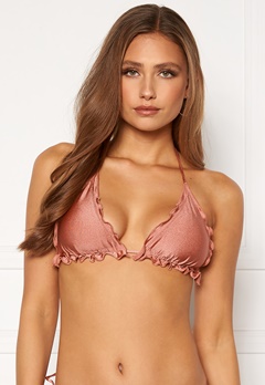 BUBBLEROOM Melissa ruffled bikini top Dark pink bubbleroom.se