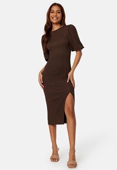 BUBBLEROOM Piper Puff Sleeve Dress Brown bubbleroom.se