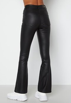BUBBLEROOM Tove high waist coated flared jeans Black bubbleroom.se