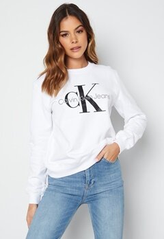 Calvin Klein Jeans Core Monogram Sweatshirt YAF Bright White bubbleroom.se