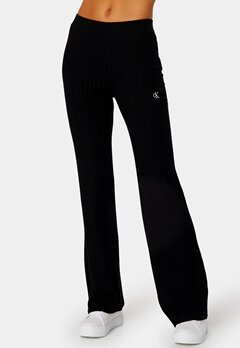 Calvin Klein Jeans Elongated Rib Pants BEH Ck Black bubbleroom.se
