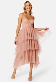 Elle Zeitoune Mason Bustier Dress Rose bubbleroom.se