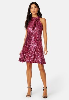 FOREVER NEW Dominique Hi-Neck Bow Mini Pink bubbleroom.se