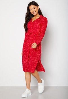 Happy Holly Iris Shirt dress Red / Dotted bubbleroom.se