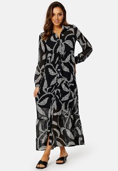 Happy Holly Issa long dress Black / Patterned bubbleroom.se