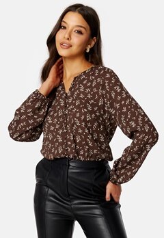 Happy Holly Zaria blouse Brown / Patterned bubbleroom.se