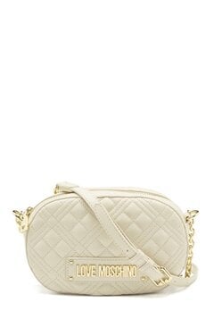 Love Moschino New Shiny Quilted Bag 110 Ivory bubbleroom.se