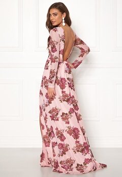 Moments New York Columbine Mesh Gown Pink / Patterned bubbleroom.se