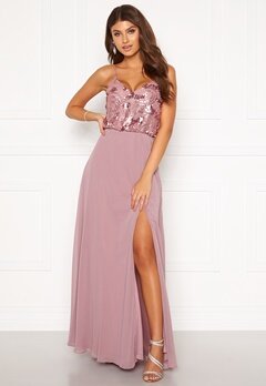 Moments New York Elouise Sequin gown Dusty lilac bubbleroom.se