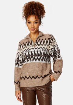 Object Collectors Item Isala L/S Knit Pullover Java Detail:Fos/sand bubbleroom.se