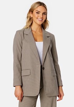 ONLY Lana-Carey L/S Check Blazer Humus Checks Aztec & bubbleroom.se