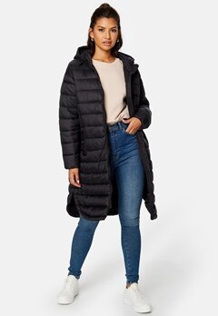 ONLY Melody Quilted Oversized Coat Black bubbleroom.se