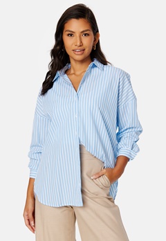 SELECTED FEMME Emma-Sanni LS Striped Shirt Cashmere Blue bubbleroom.se