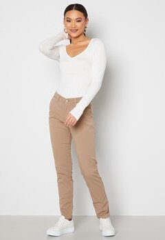 SELECTED FEMME Miley MW Chino Silver Mink bubbleroom.se