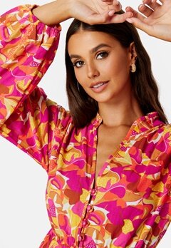 Trendyol Ester L/S Mini Dress Fuchsia bubbleroom.se
