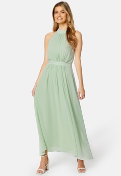VILA Cirilla S/L Haltermidi Dress Cameo Green bubbleroom.se