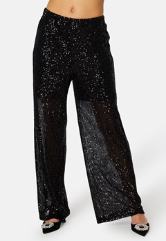 VILA Scarlet Sequins Pant Black Detail:Sequins bubbleroom.se
