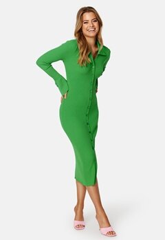Y.A.S Shirta LS Knit Dress Bright Green bubbleroom.se